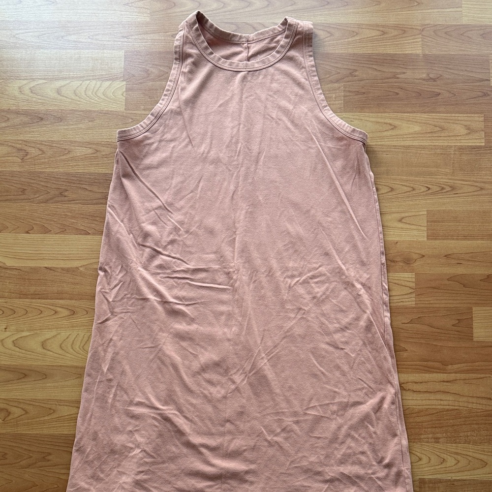 a new day Peach Ribbed Tank Dress